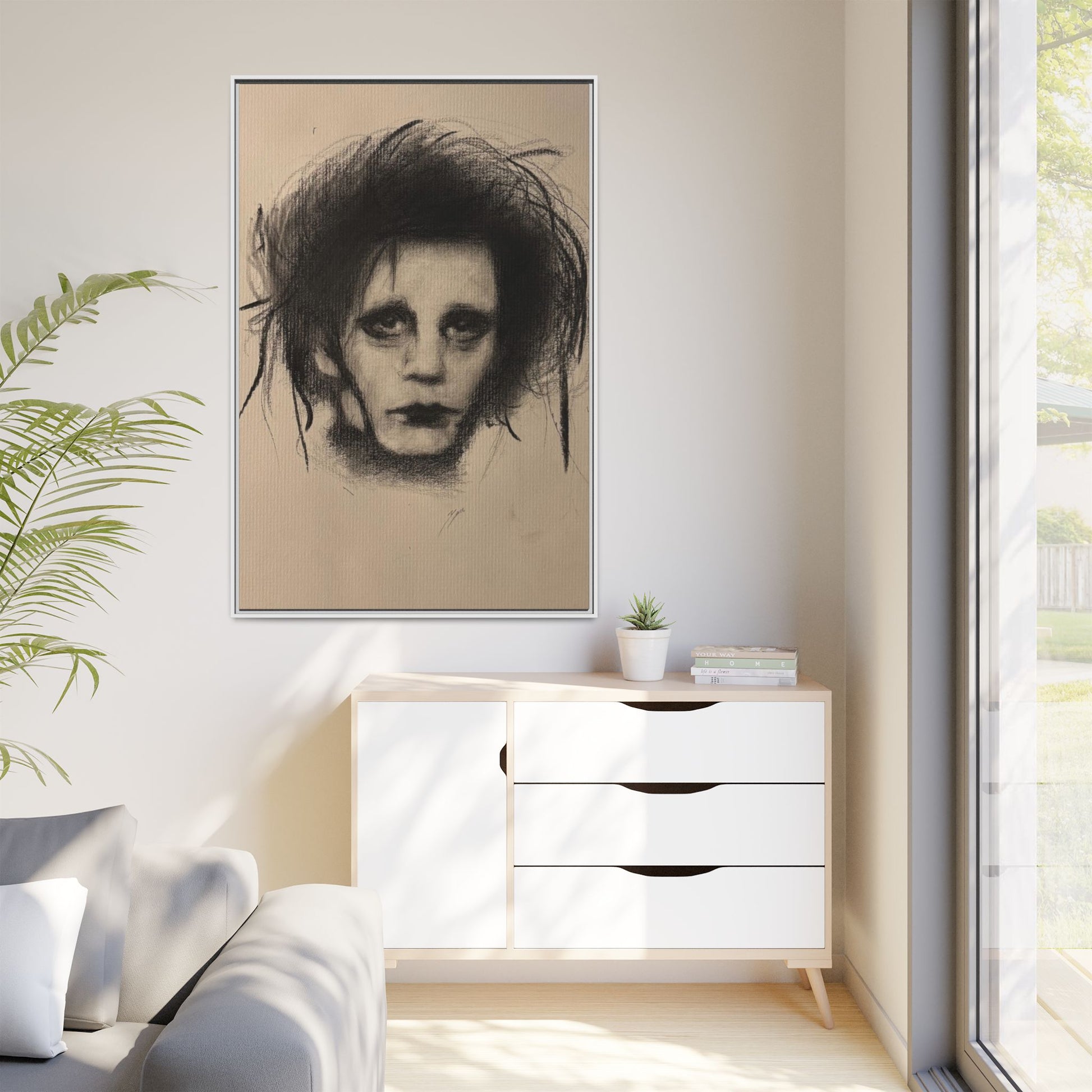 “Edward” Matte Canvas, Framed (Multi-color)