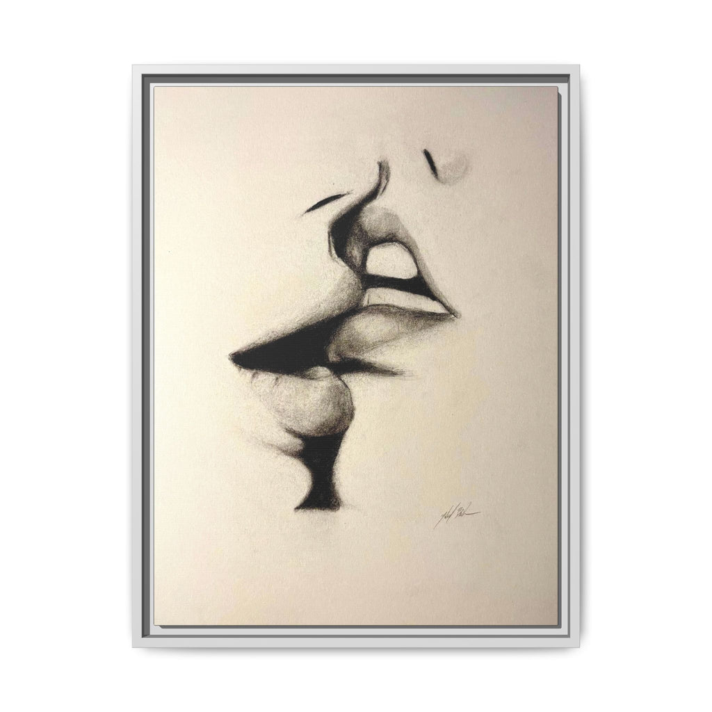 “LIP LOCK” Matte Canvas, Framed (Multi-color)