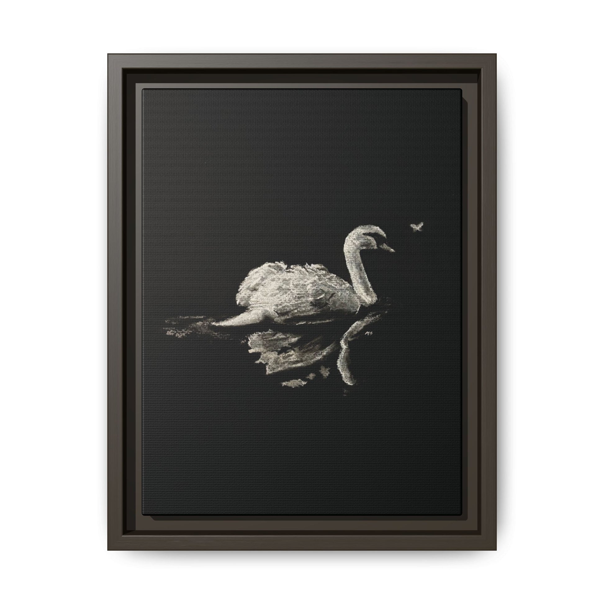 “Swan” Matte Canvas, Framed (Multi-color)