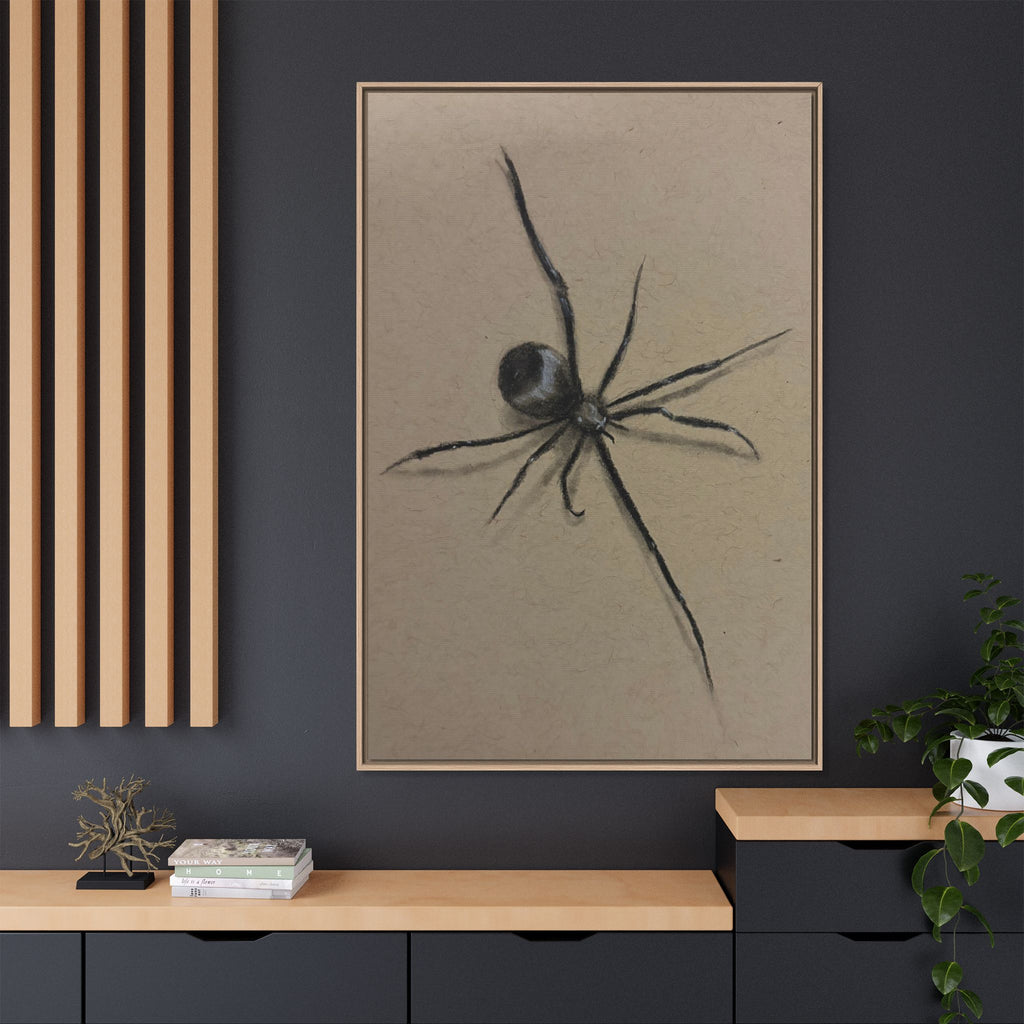 Framed Canvas Spider Wall Art