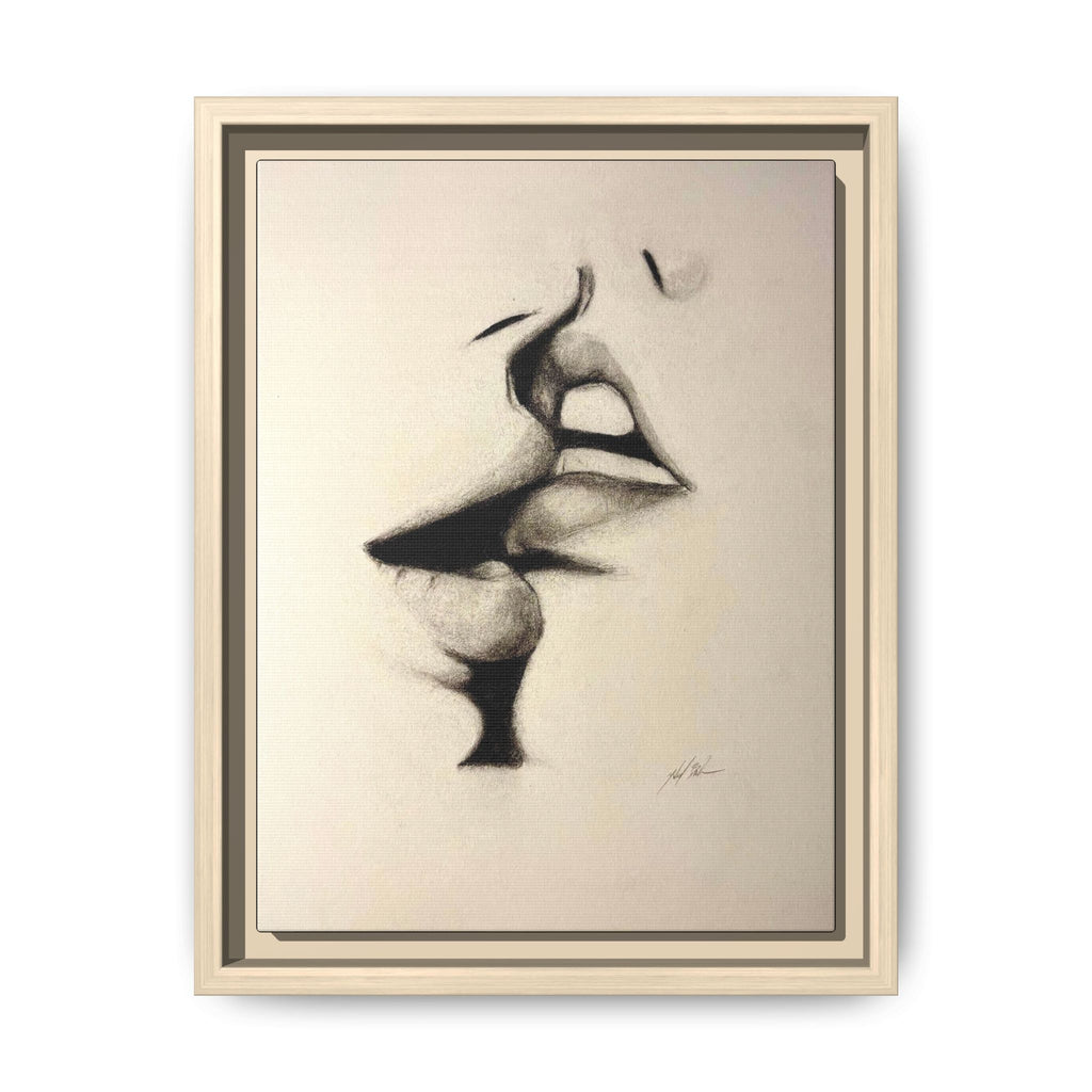 “LIP LOCK” Matte Canvas, Framed (Multi-color)