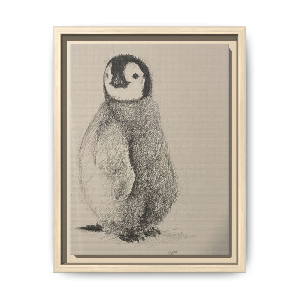 Penguin #4 Matte Canvas, Framed (Multi-color)