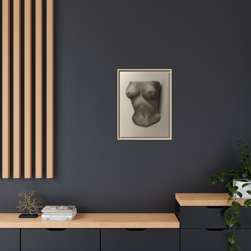 "BODY STUDY NO.4" Matte Canvas, Framed (Multi-color)