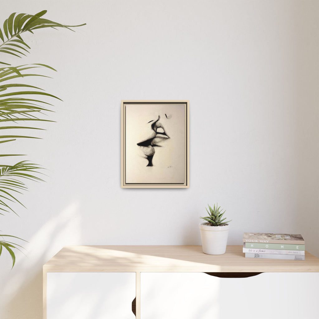“LIP LOCK” Matte Canvas, Framed (Multi-color)