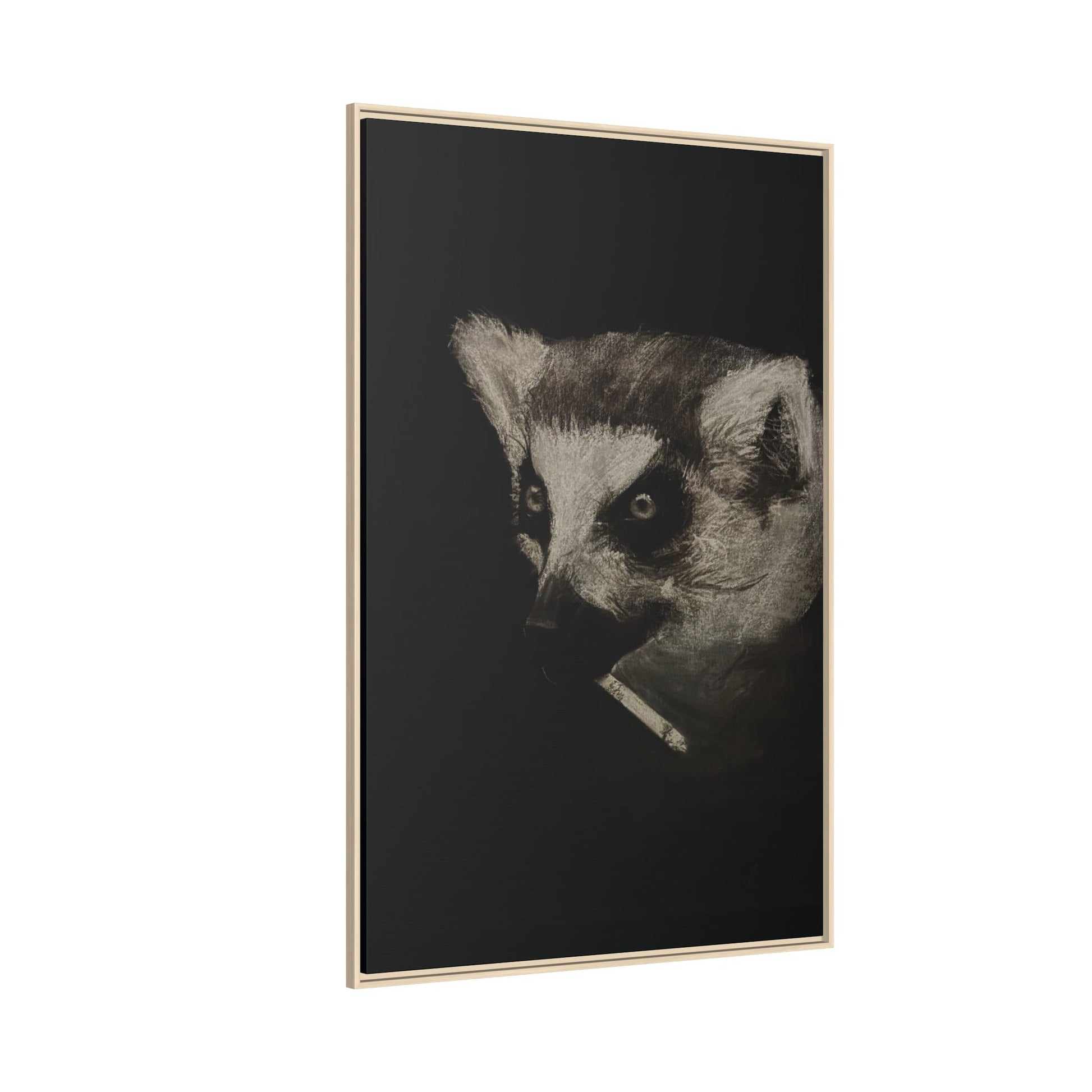 “Lemur” Matte Canvas, Framed (Multi-color)