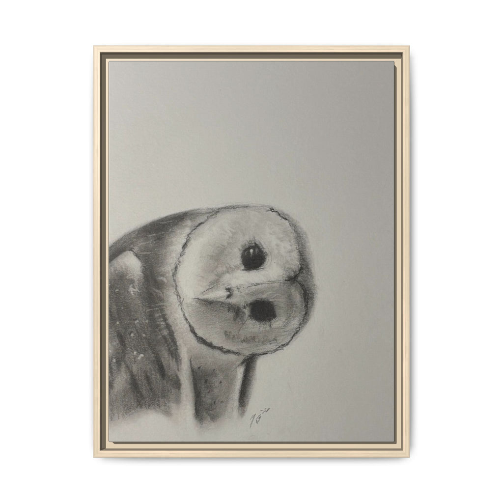 “Good Morning Owl” Matte Canvas, Framed (Multi-color)