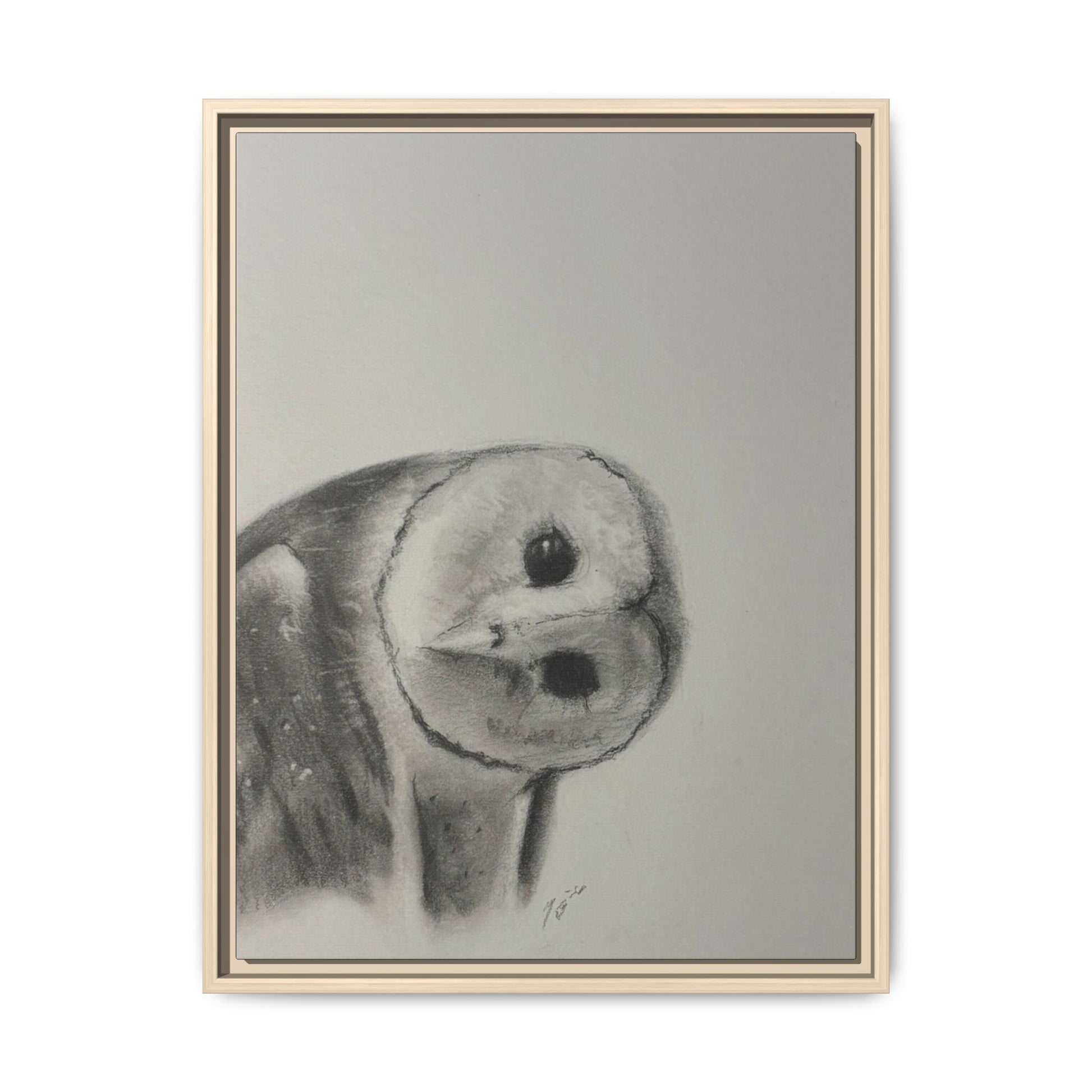 “Good Morning Owl” Matte Canvas, Framed (Multi-color)