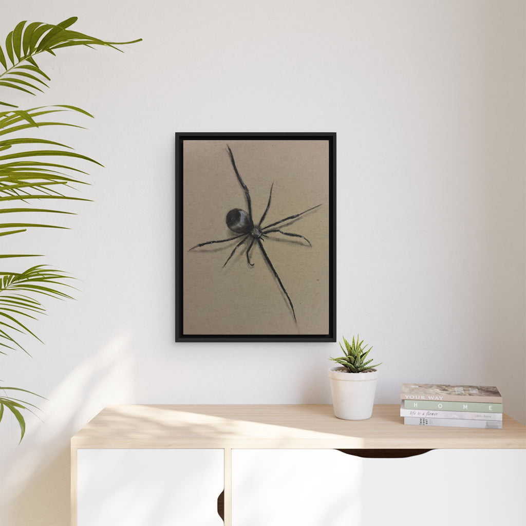 Framed Canvas Spider Wall Art