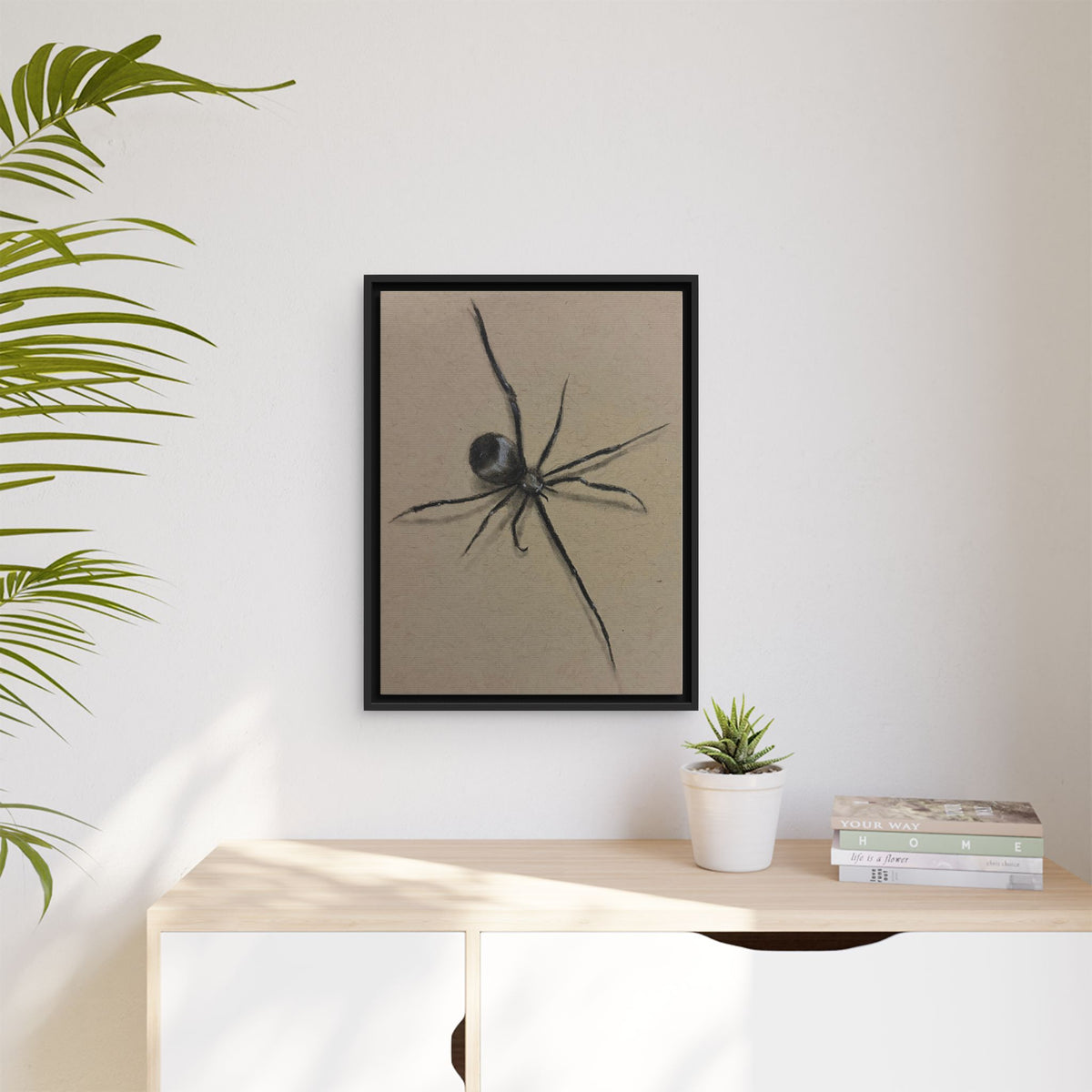 Framed Canvas Spider Wall Art