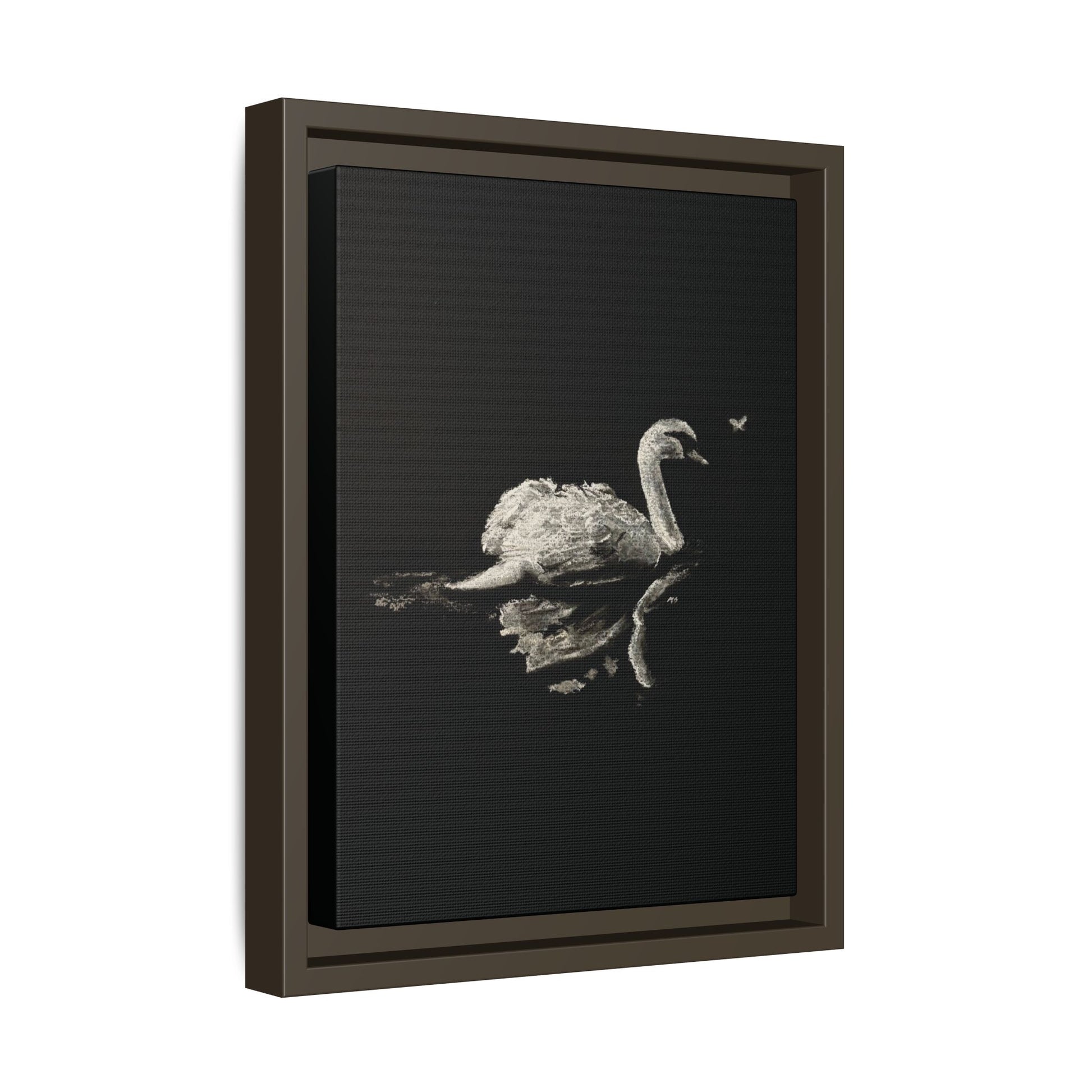 “Swan” Matte Canvas, Framed (Multi-color)