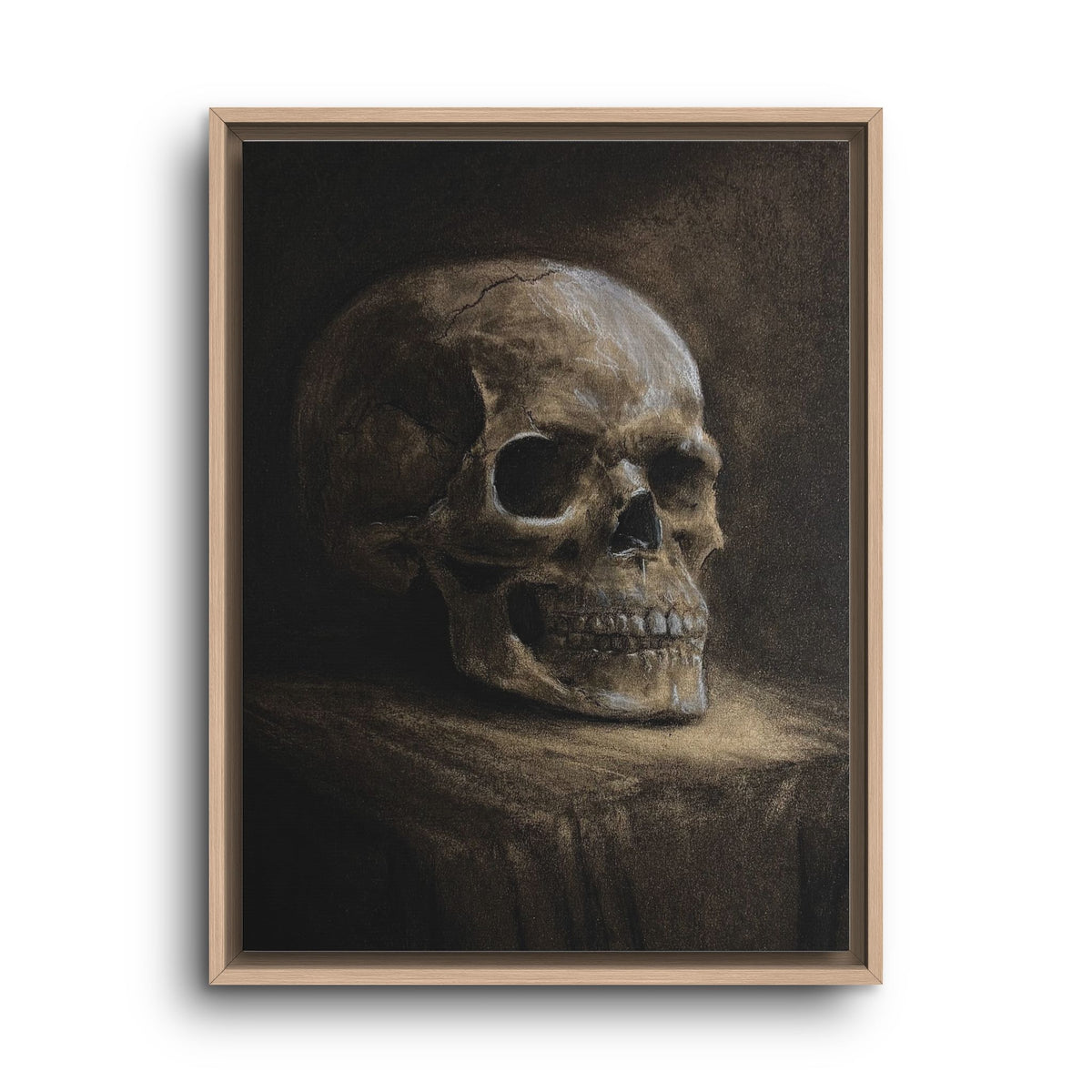 Framed Canvas Skull Portrait Wall Art