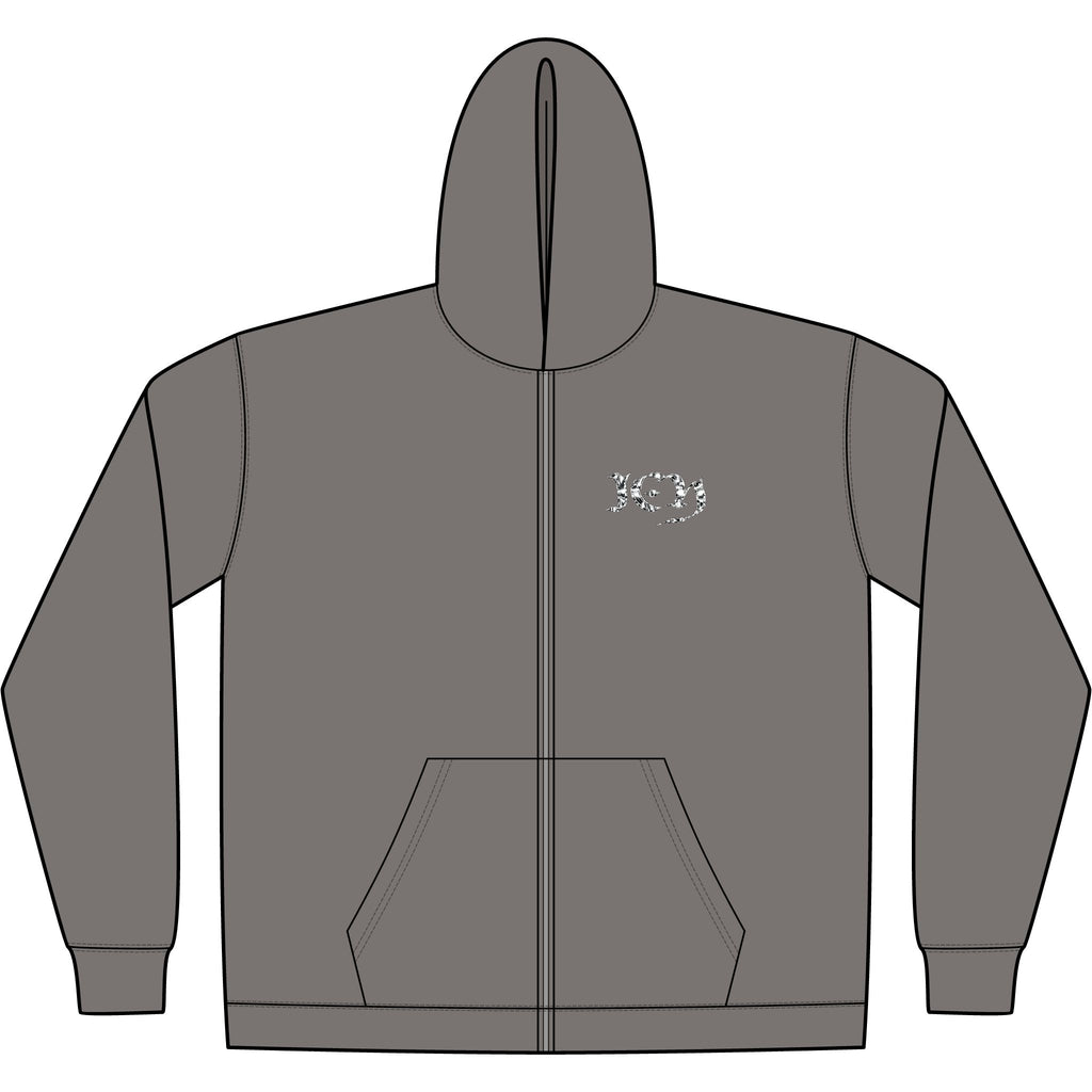 “ICY” Unisex Relax Faded Zip Hood
