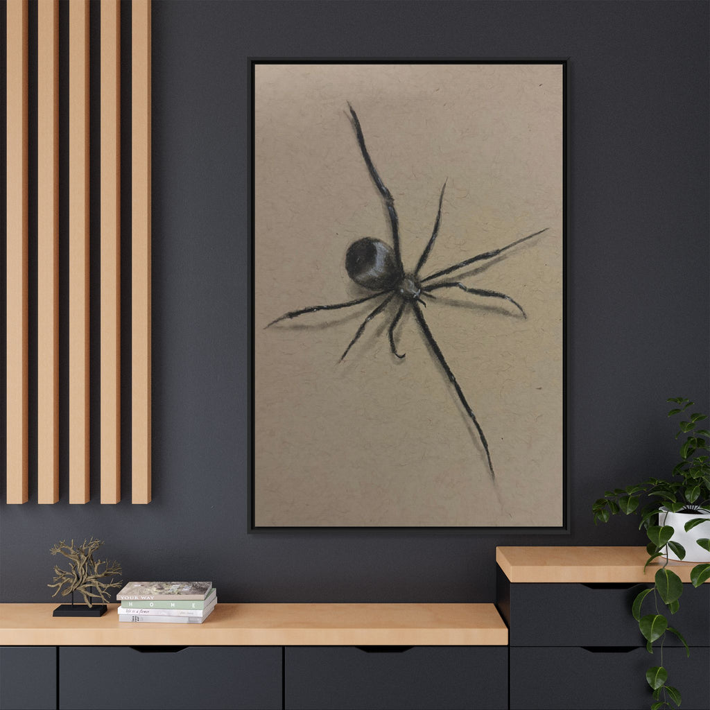 Framed Canvas Spider Wall Art
