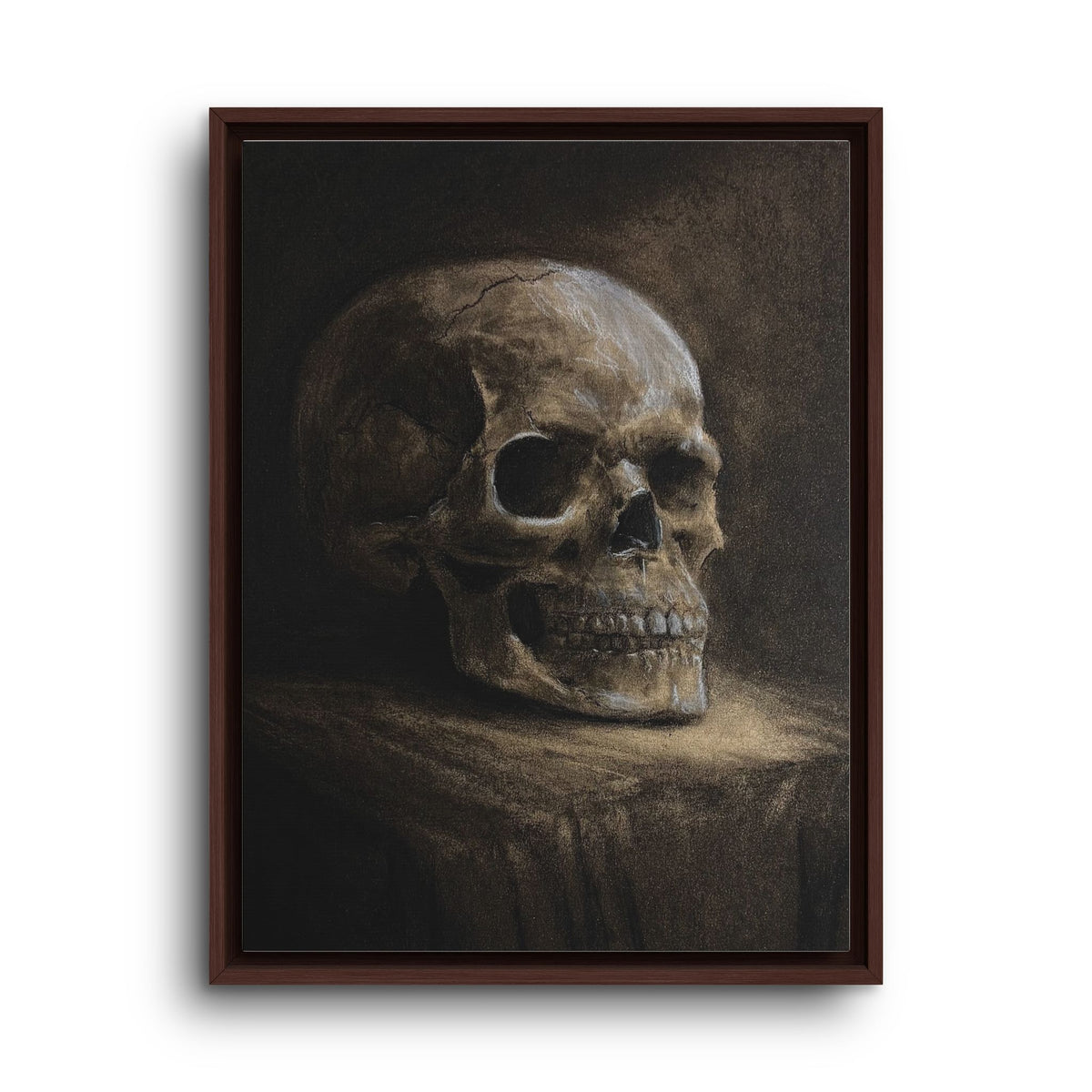 Framed Canvas Skull Portrait Wall Art