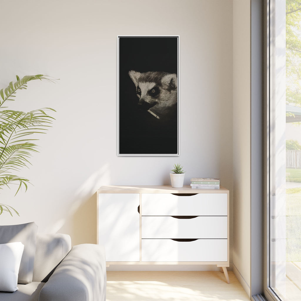 “Lemur” Matte Canvas, Framed (Multi-color)