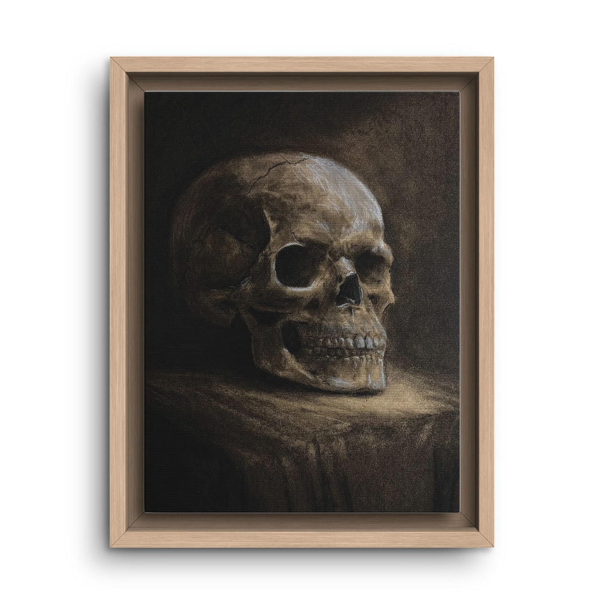 Framed Canvas Skull Portrait Wall Art