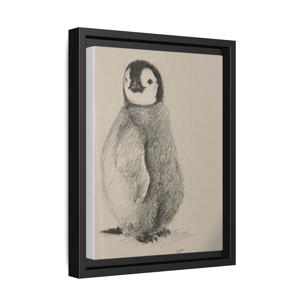 Penguin #4 Matte Canvas, Framed (Multi-color)