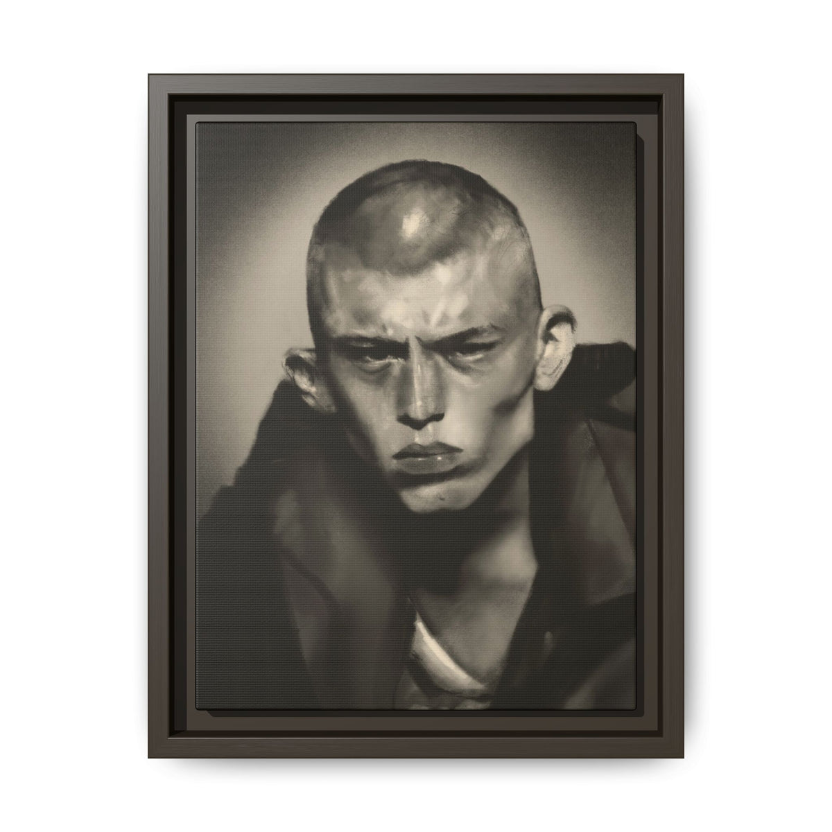 “Buzz Cut” Matte Canvas, Framed (Multi-color)
