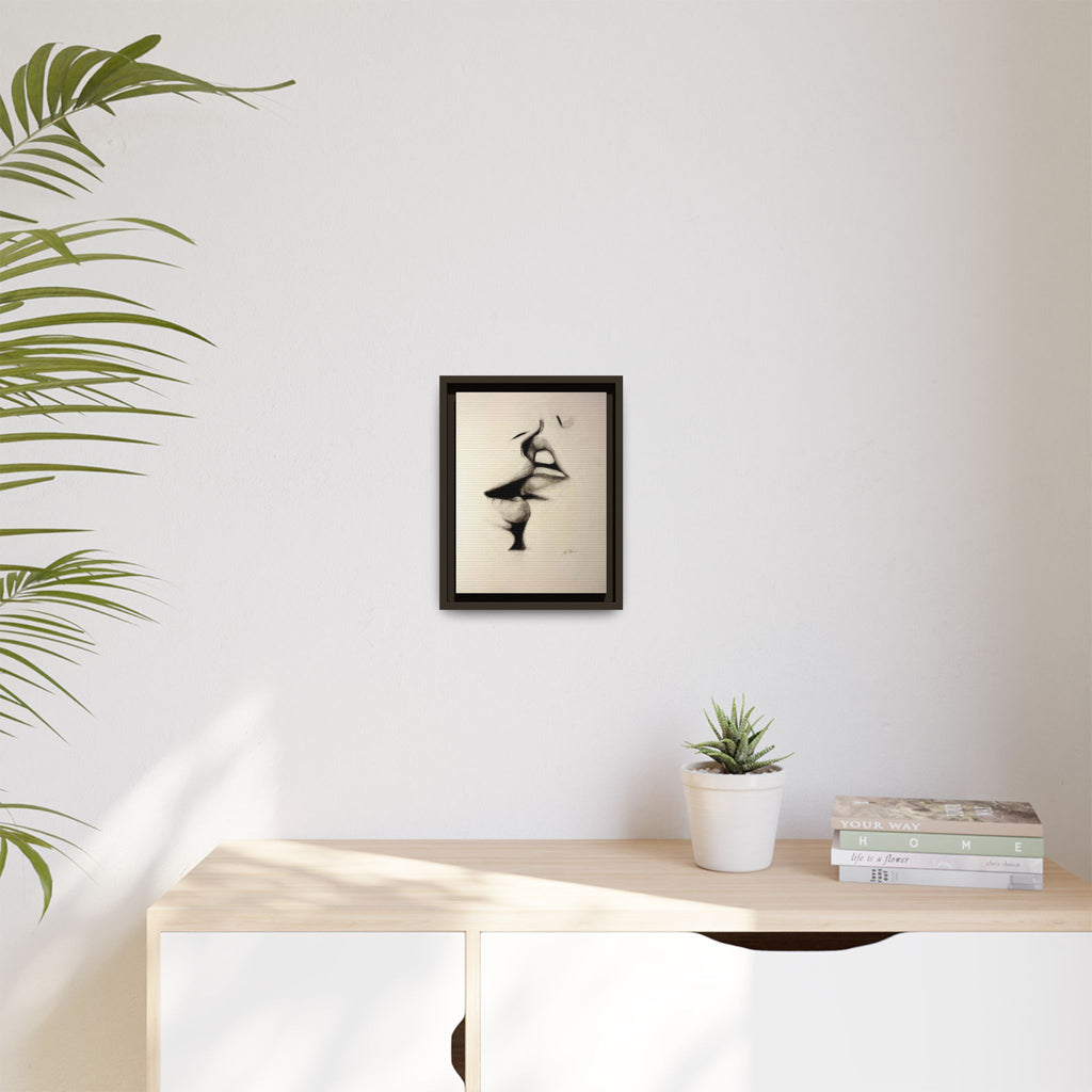 “LIP LOCK” Matte Canvas, Framed (Multi-color)