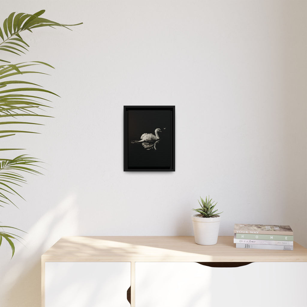 “Swan” Matte Canvas, Framed (Multi-color)