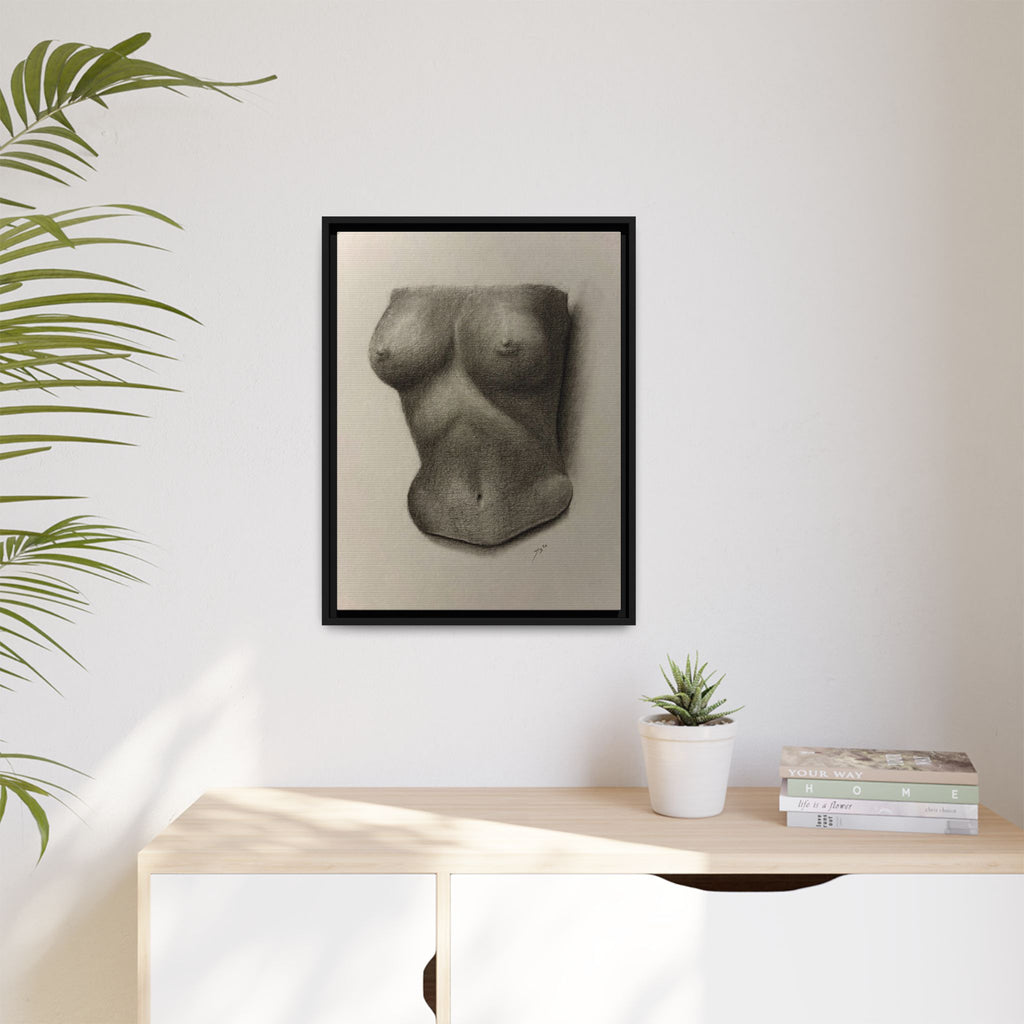 "BODY STUDY NO.4" Matte Canvas, Framed (Multi-color)