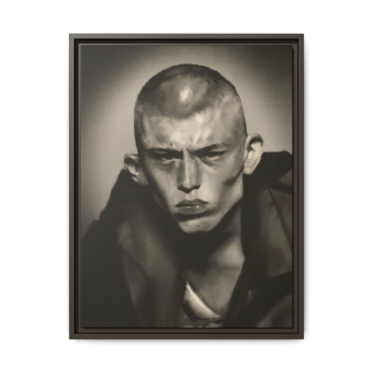 “Buzz Cut” Matte Canvas, Framed (Multi-color)
