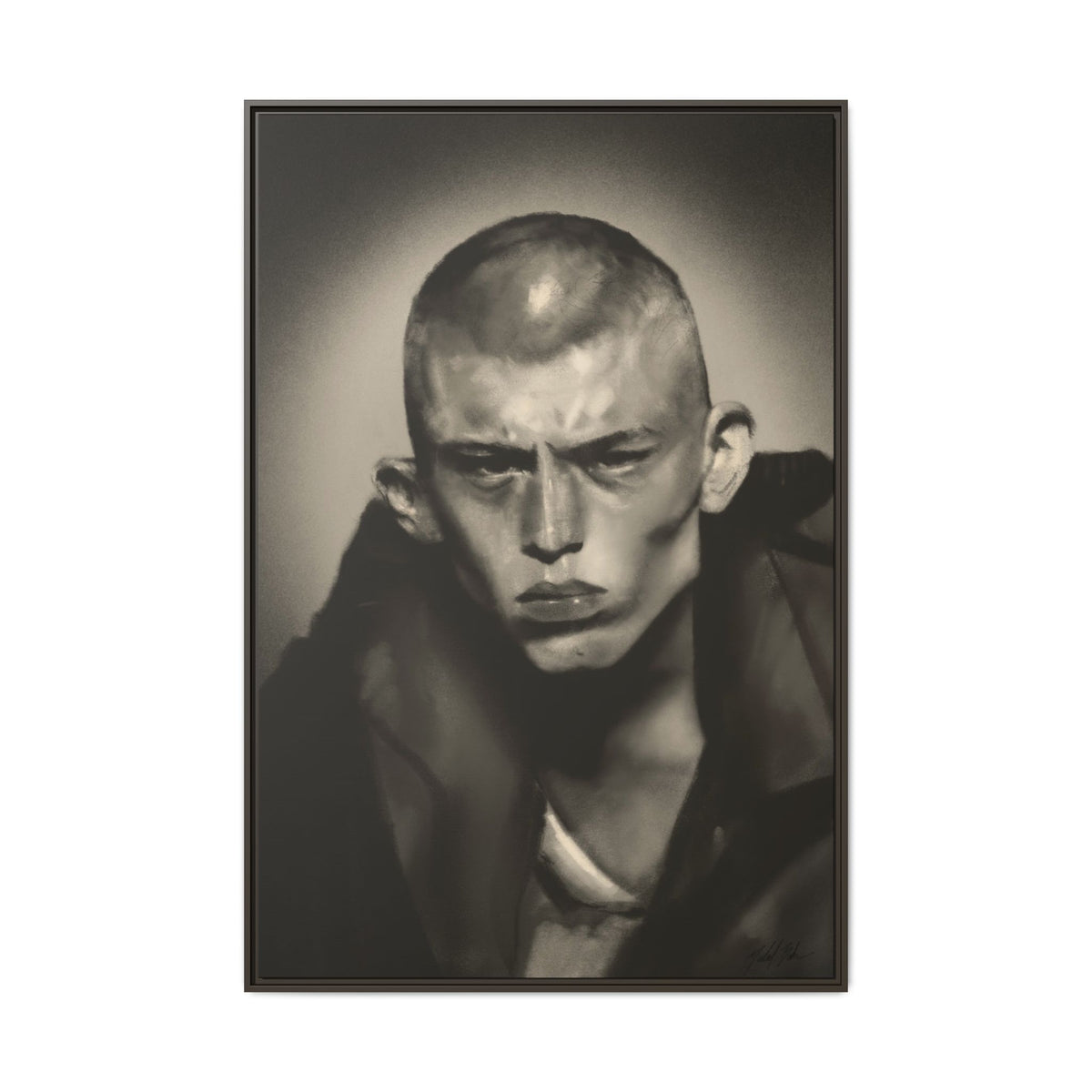 “Buzz Cut” Matte Canvas, Framed (Multi-color)