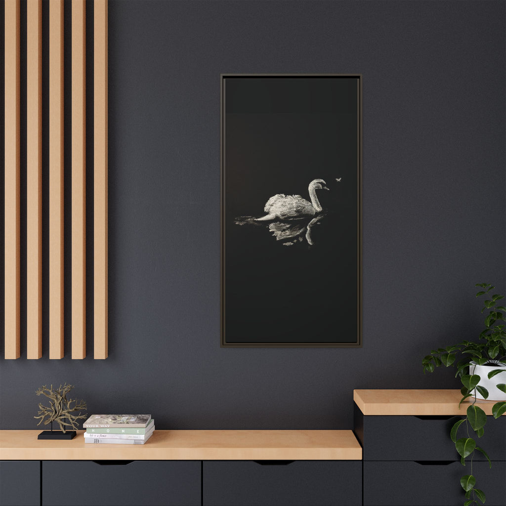 “Swan” Matte Canvas, Framed (Multi-color)