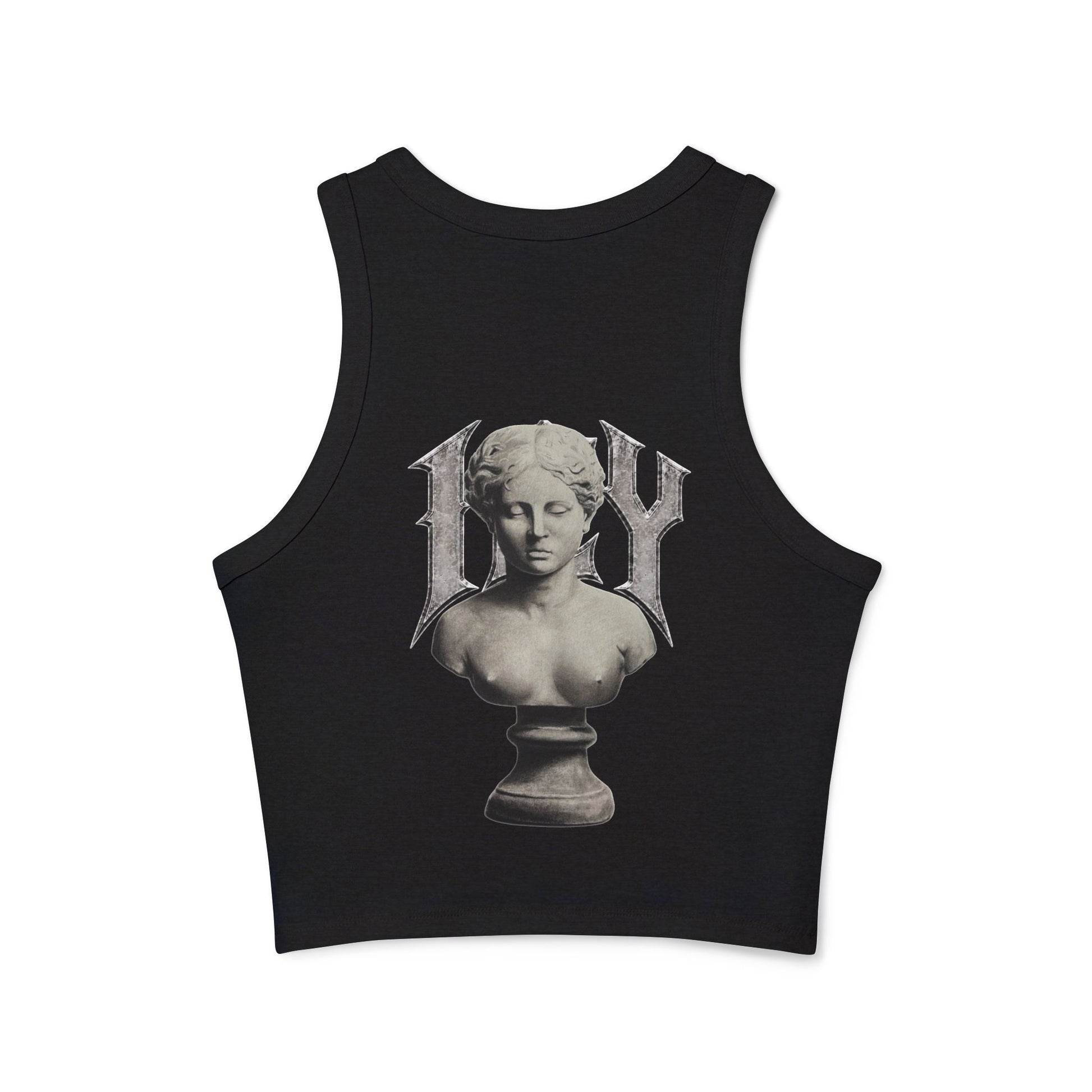 Icy Statue Crop Tank Top — Vintage Roman Racer Tank