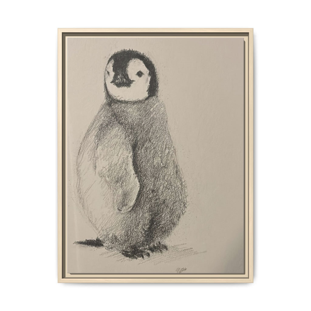 Penguin #4 Matte Canvas, Framed (Multi-color)