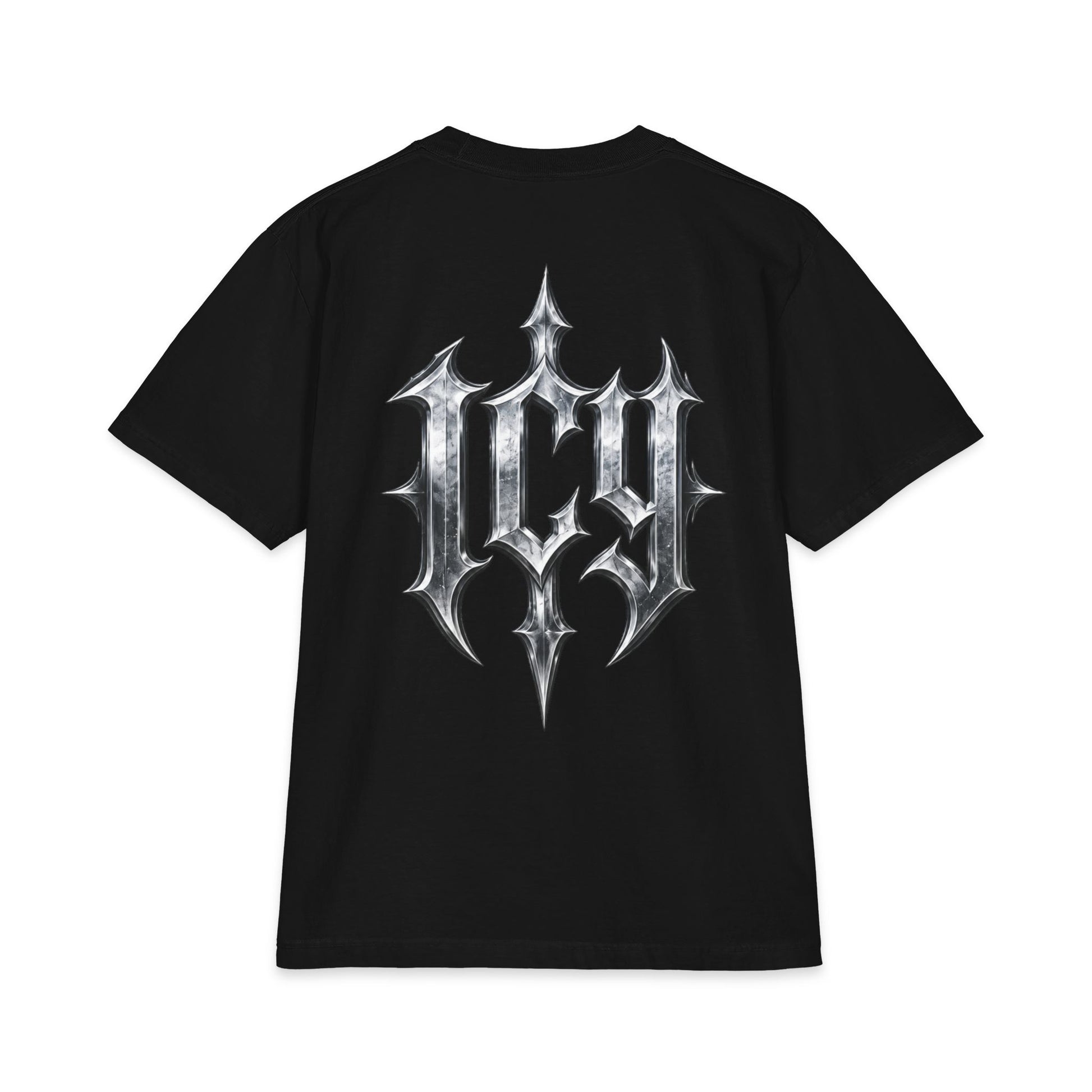 Metallic Spike Logo Short Sleeve Graphic T-Shirt