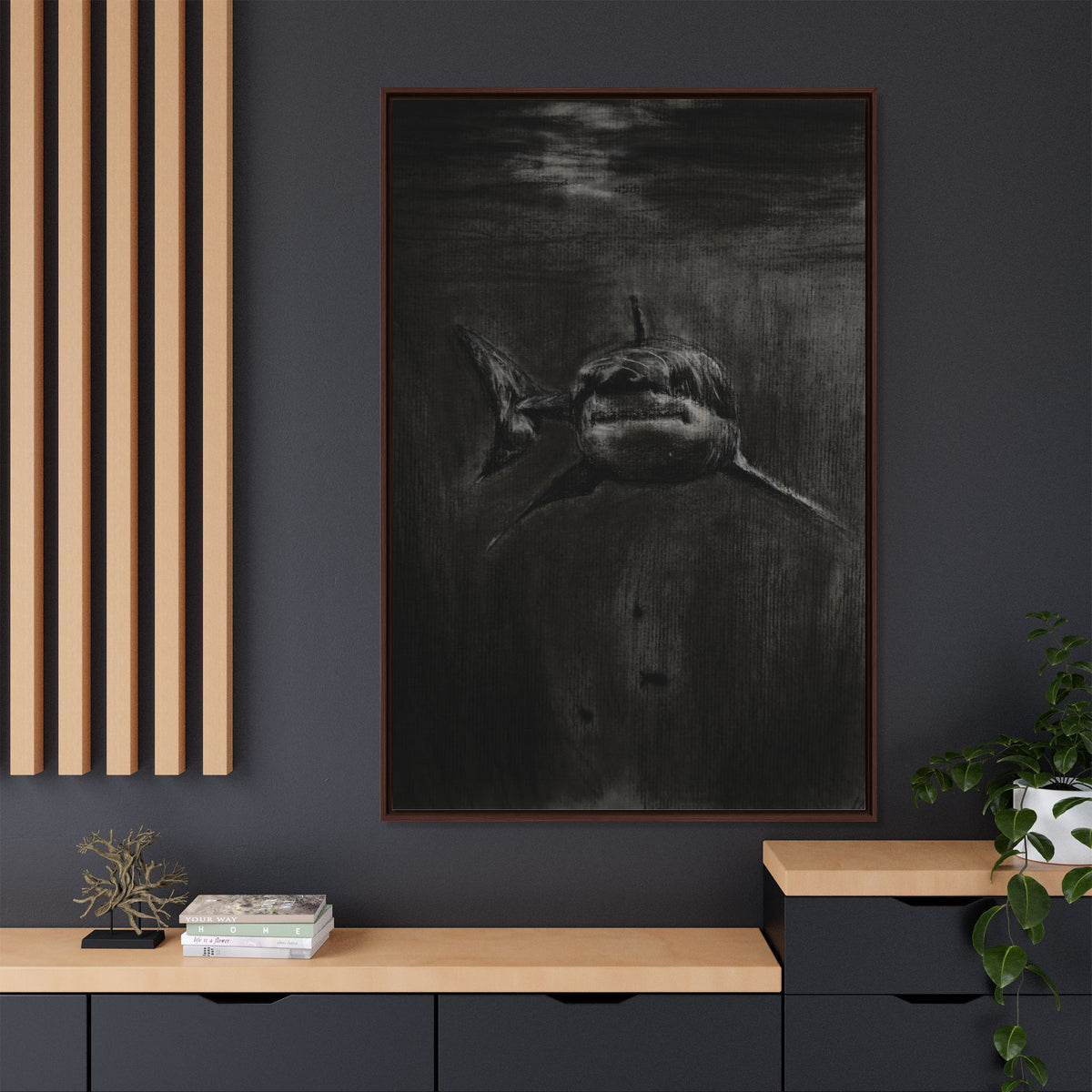 Dark Surrealist Framed Canvas Wall Art