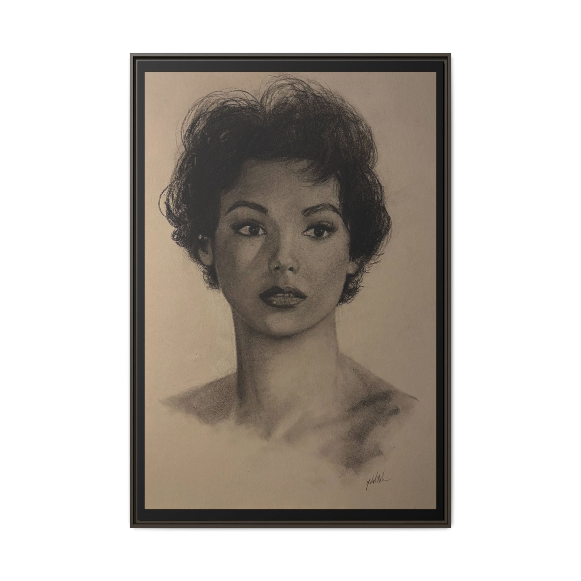 “Still Gaze” Matte Canvas, Framed (Multi-color) PRINT