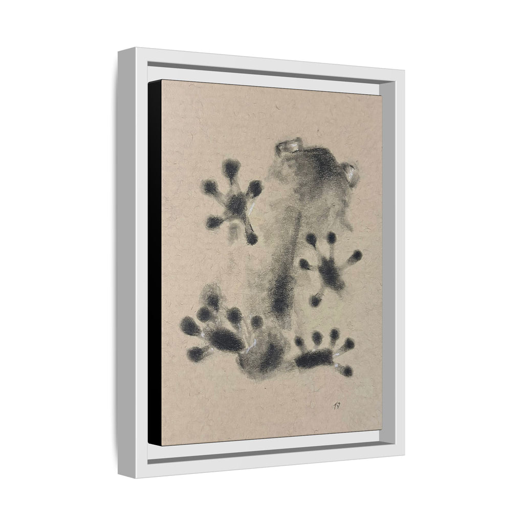 "ICY" FROG Framed Abstract Frog Ink Art — Matte Canvas Wall Print