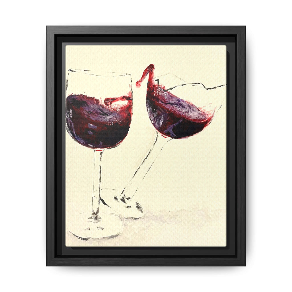“Wine Glasses” Matte Canvas, Framed (Multi-color)